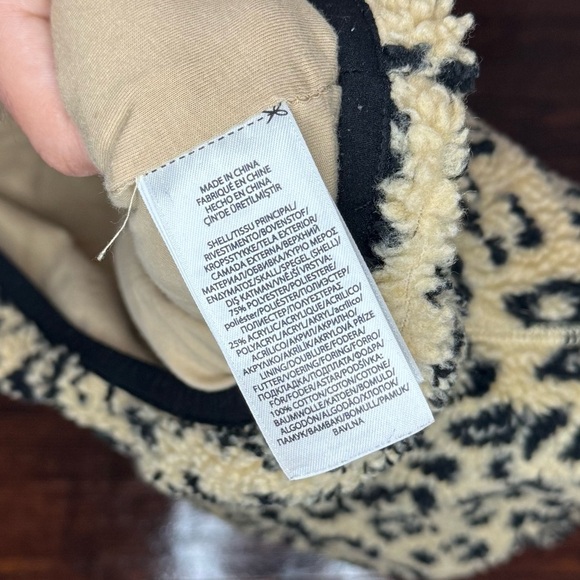 Polo By Ralph Lauren Cheetah Print Sherpa Fleece 1/2 Zip - Girls Size 7 - EUC - Picture 5 of 5